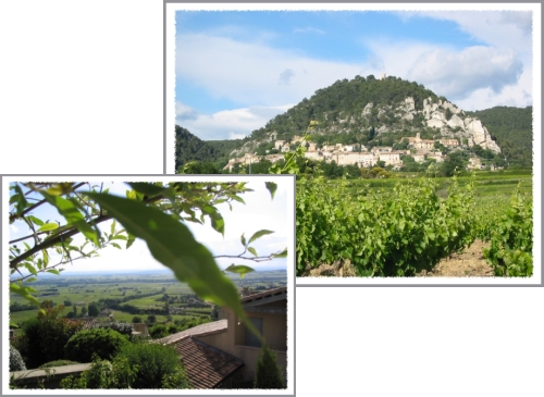 vue de Seguret et vue depuis le haut du village